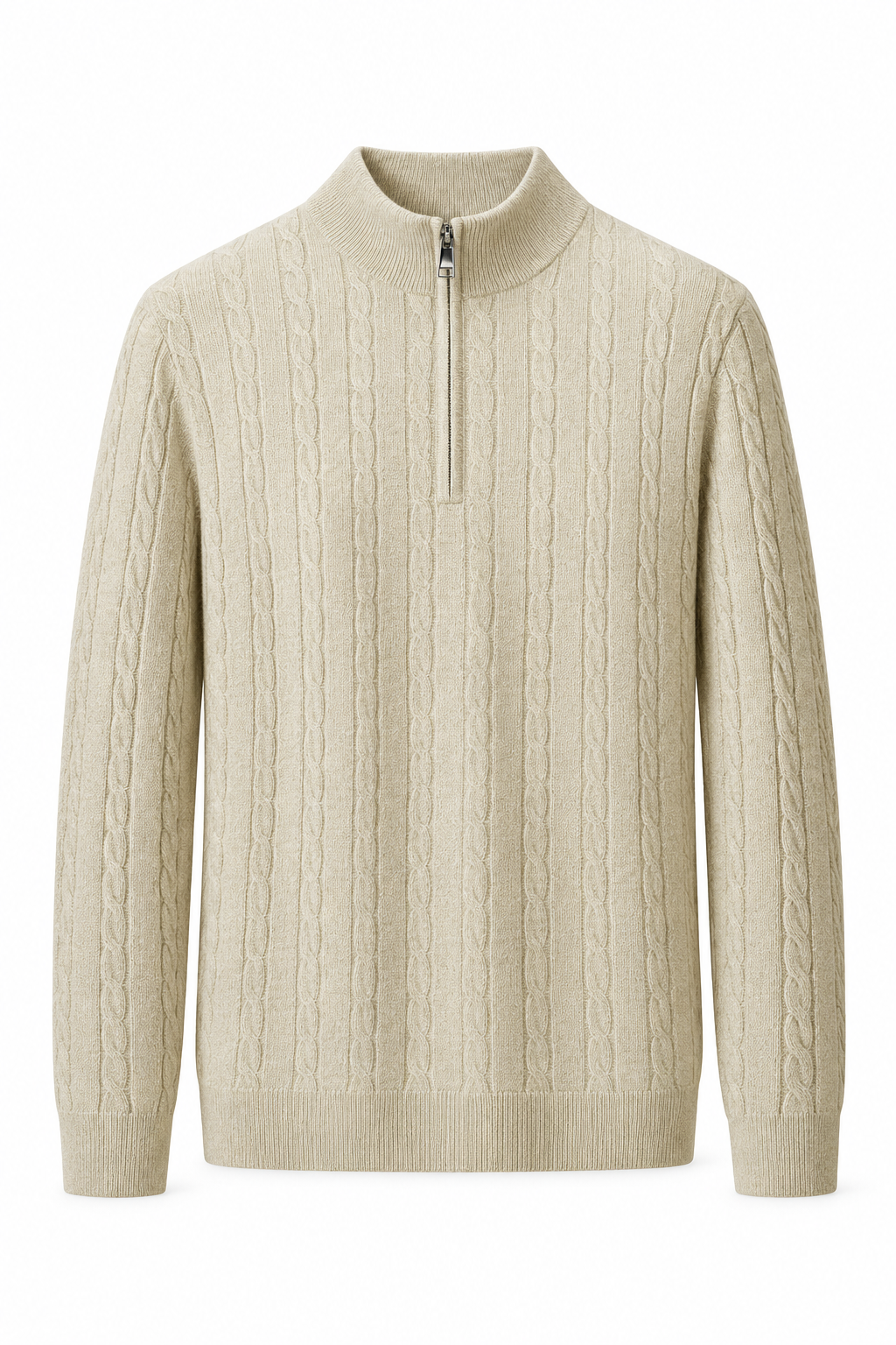 Valerio Cable-Knit Quarter-Zip