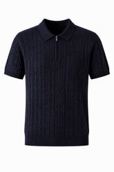 Marcello Jacquard Zip Polo