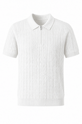 Marcello Jacquard Zip Polo