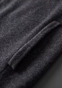 NOBA WOOL RIBBED POLO CARDIGAN