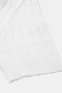 NOBA Premium V-Neck Cable Knit Polo