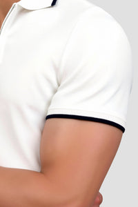 NOBA Knitted Quarter Zip Golf Polo