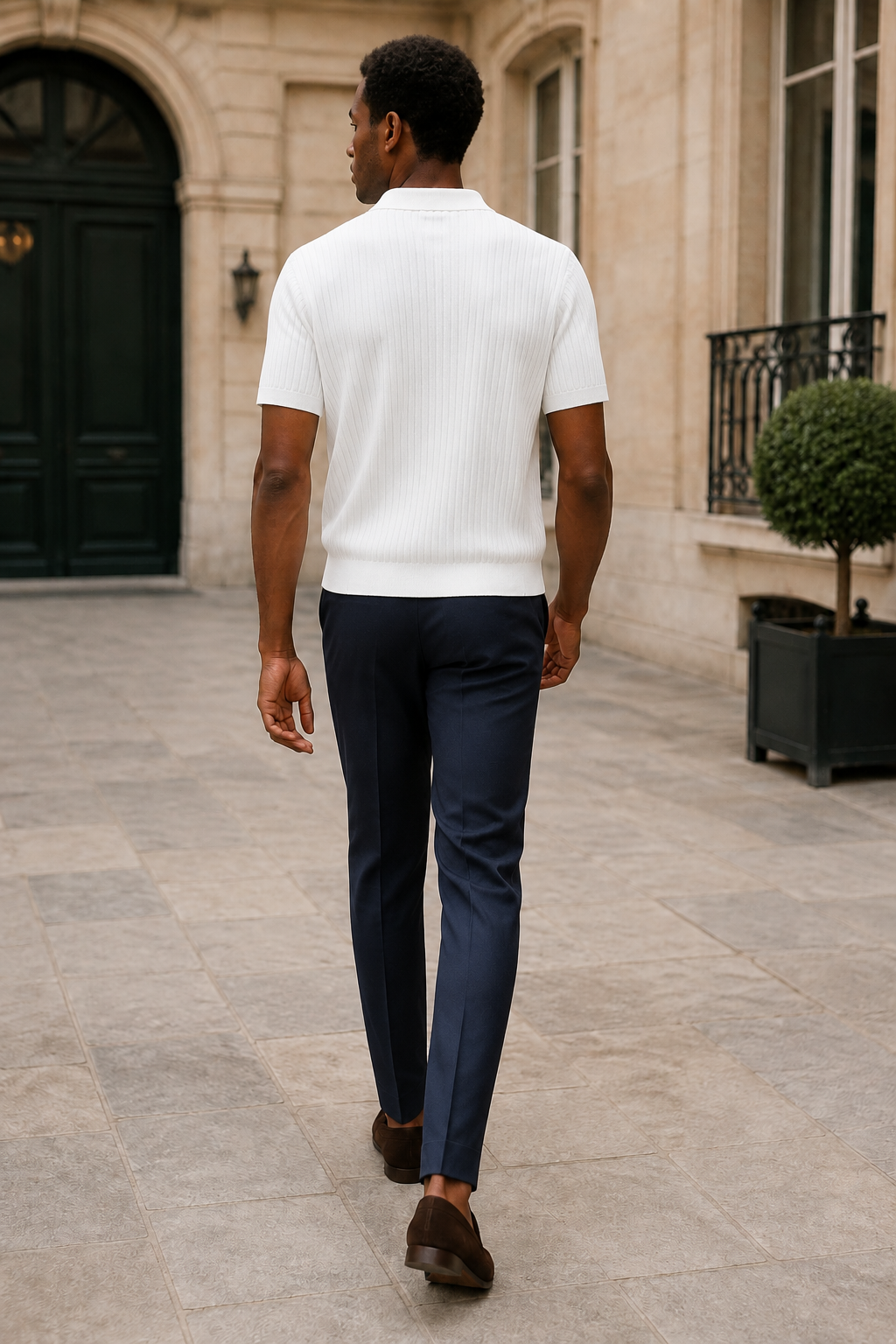 Aurelio Open-Collar Polo
