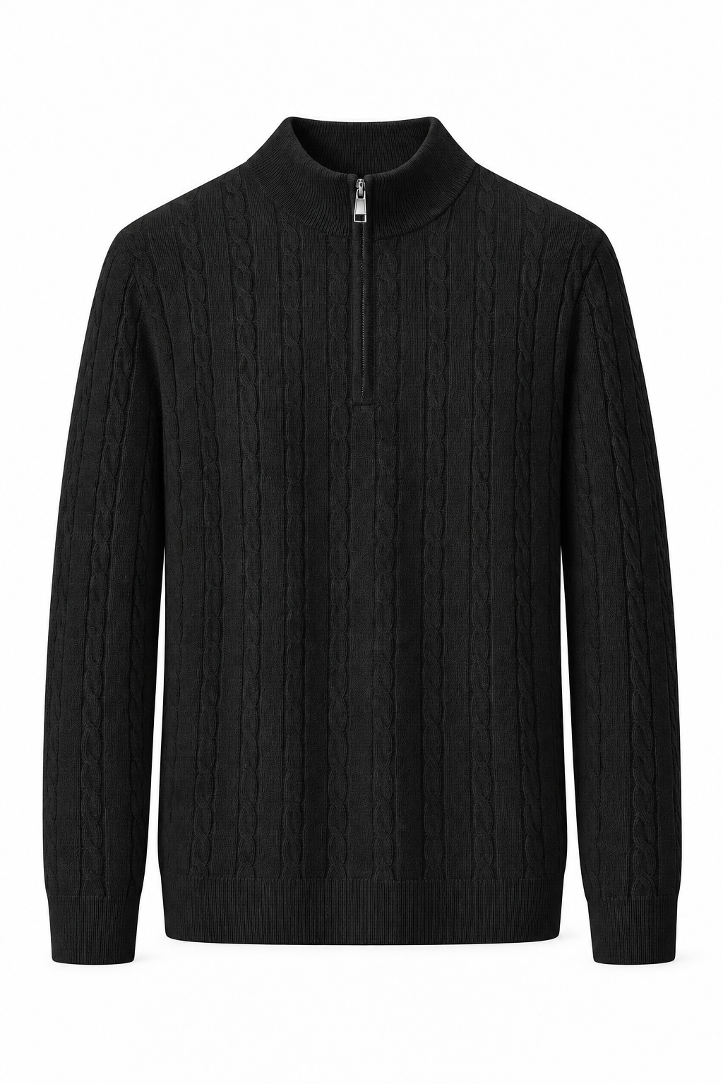 Valerio Cable-Knit Quarter-Zip