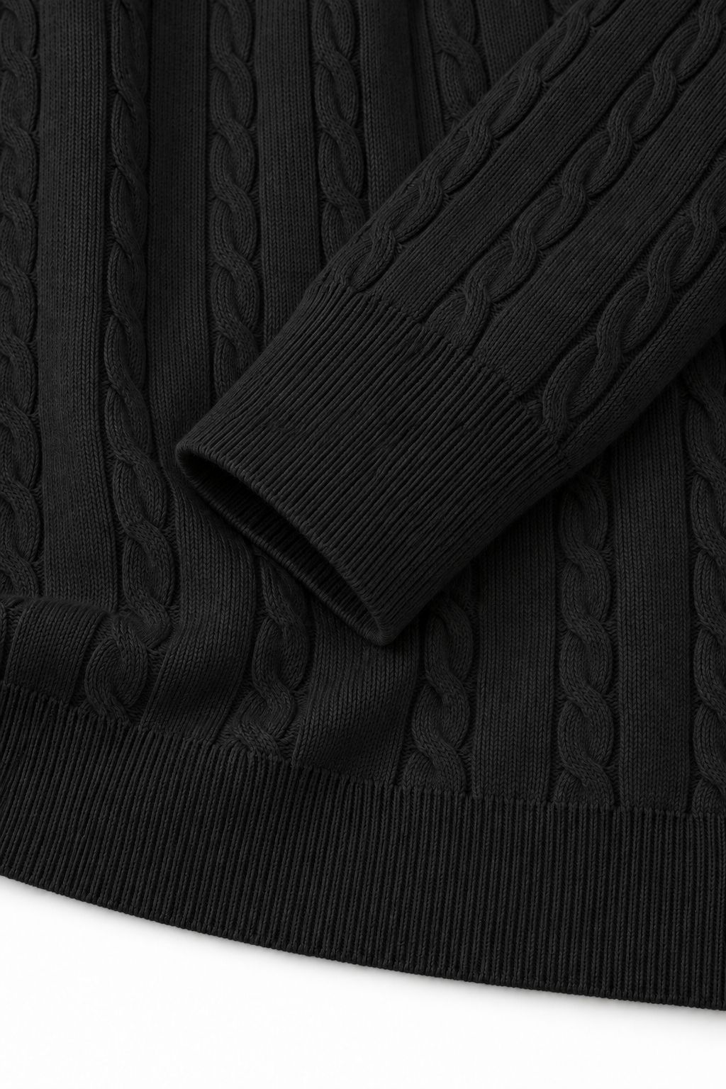 Valerio Cable-Knit Quarter-Zip