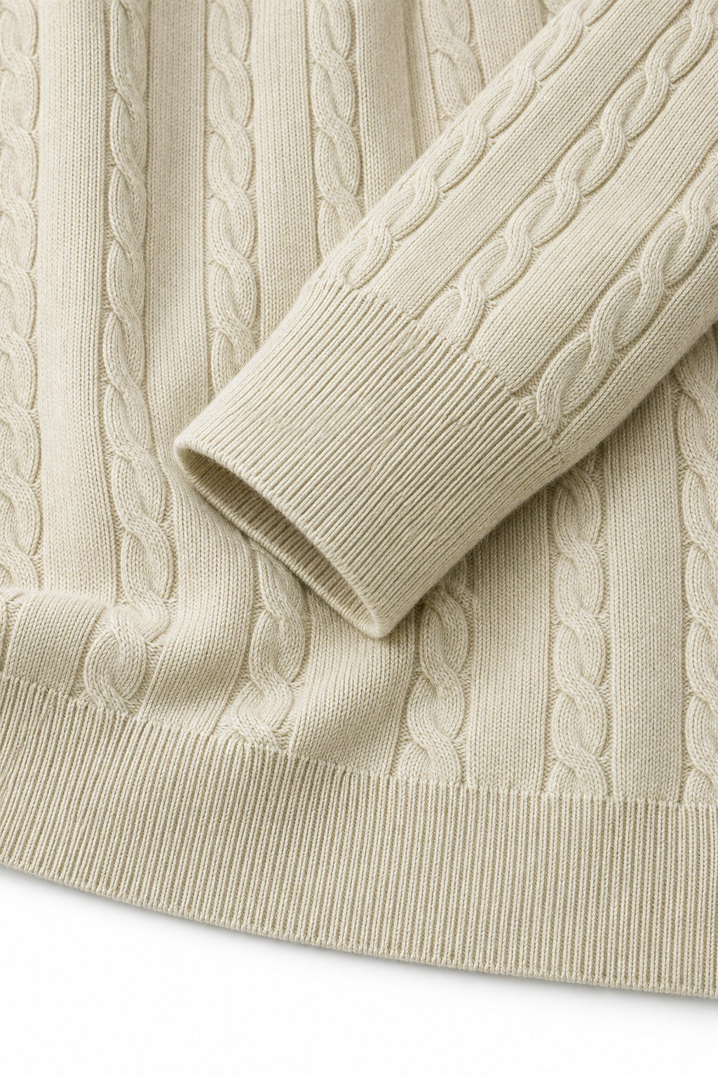 Valerio Cable-Knit Quarter-Zip