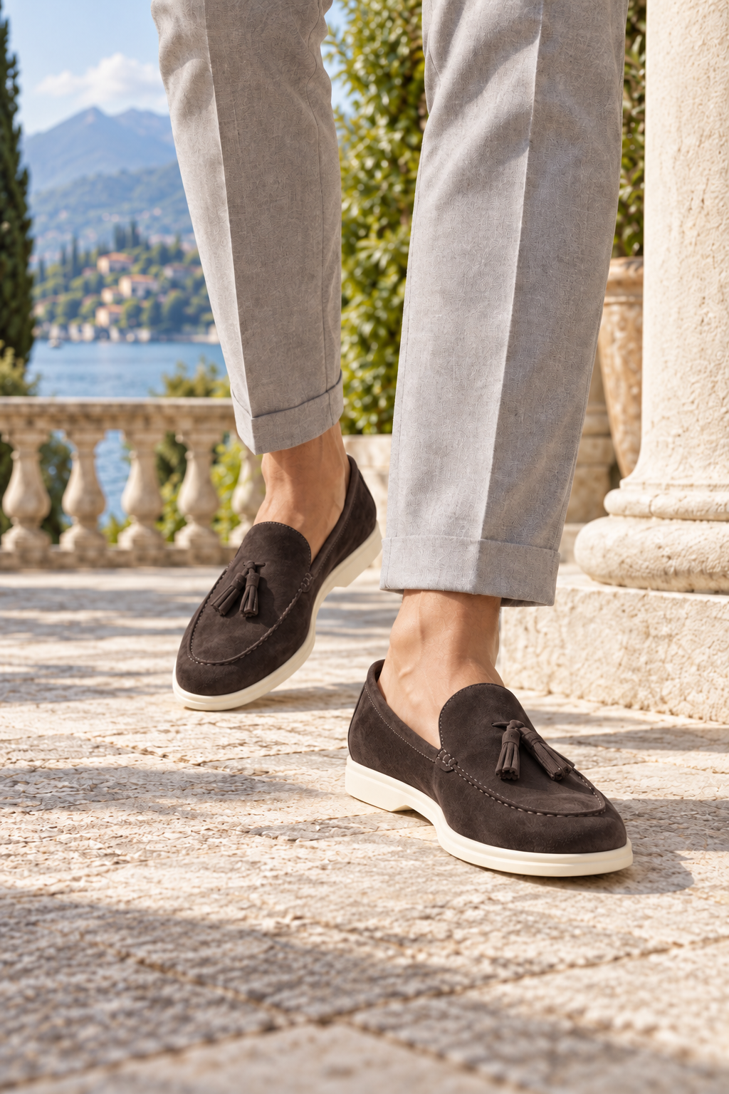 Bellagio Suede Tassel Loafers