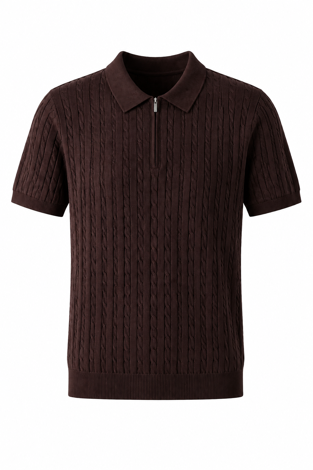 Marcello Jacquard Zip Polo