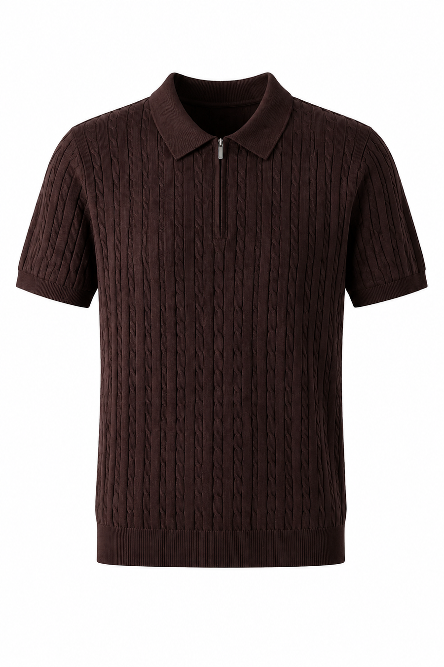Marcello Jacquard Zip Polo