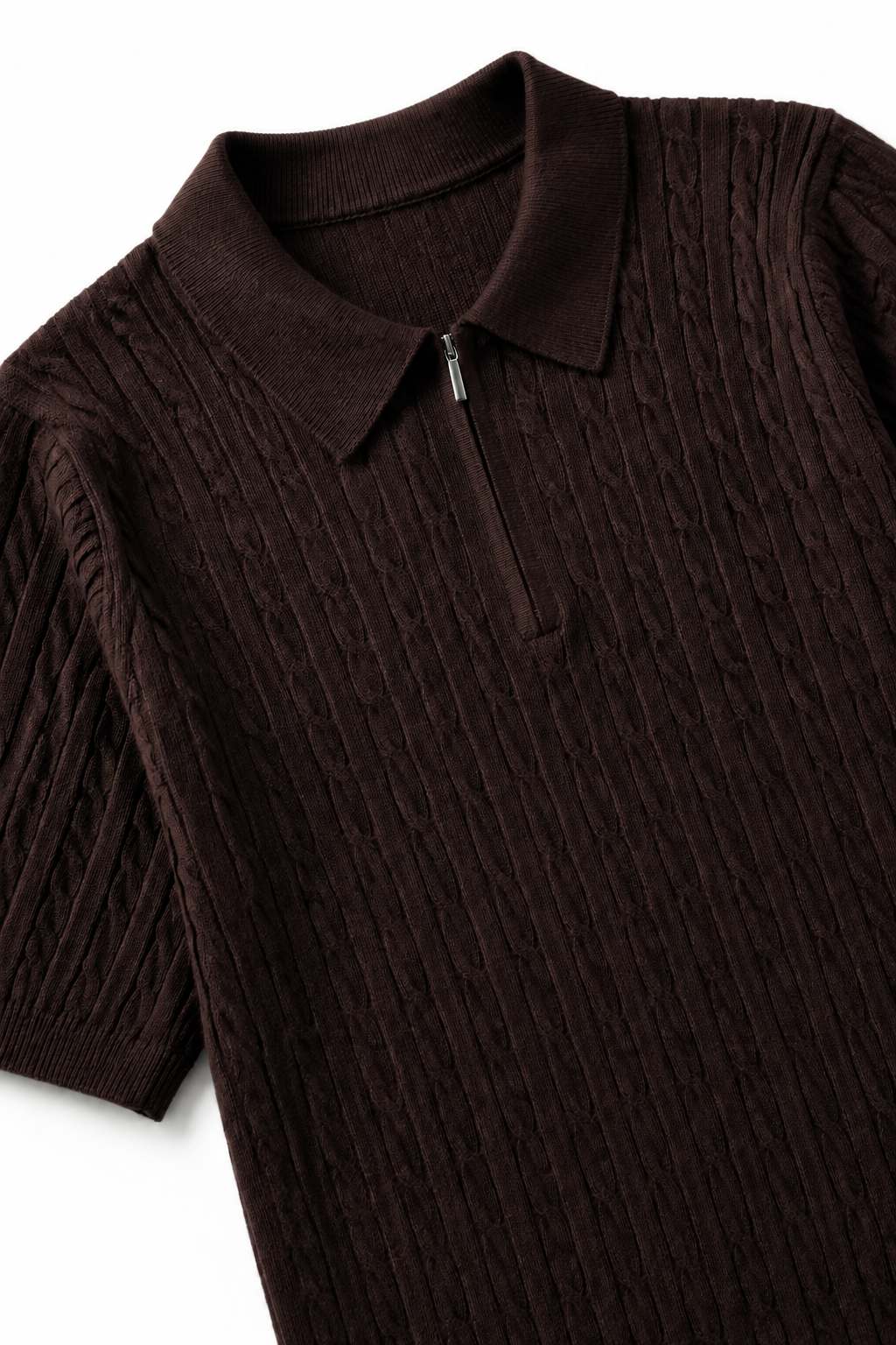 Marcello Jacquard Zip Polo