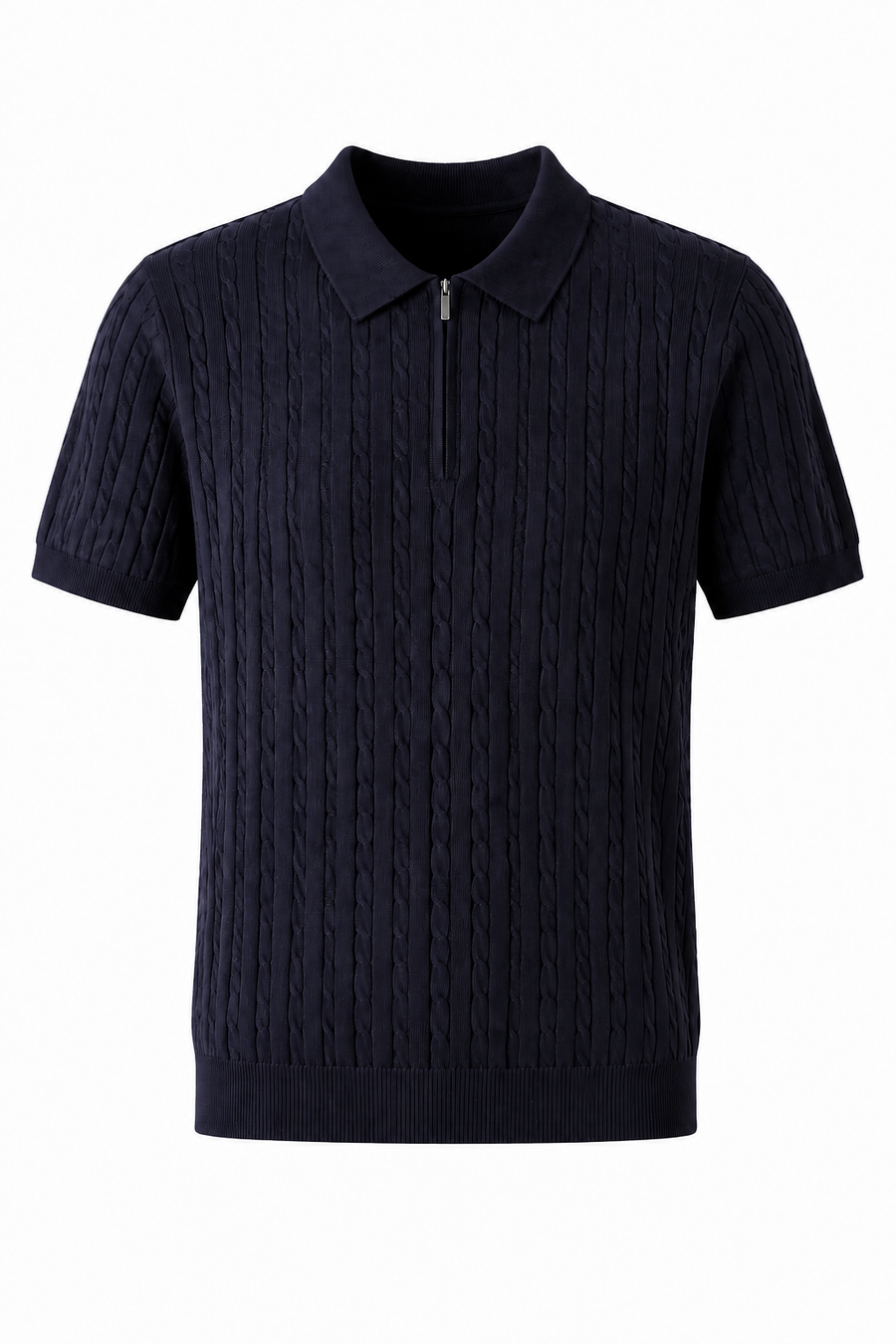 Marcello Jacquard Zip Polo