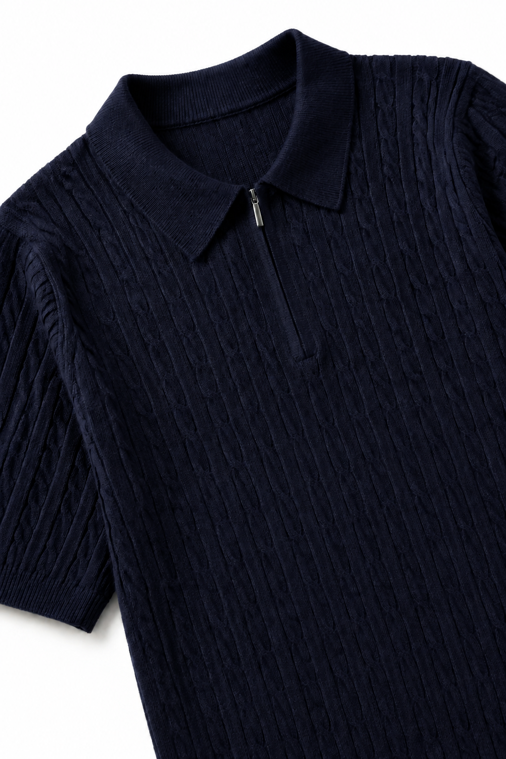 Marcello Jacquard Zip Polo