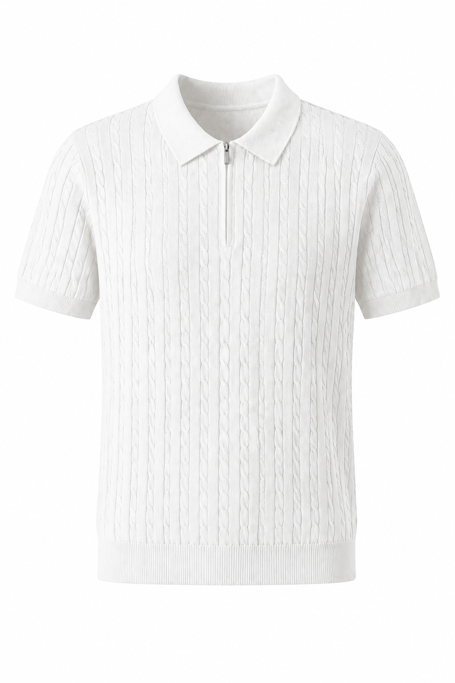 Marcello Jacquard Zip Polo