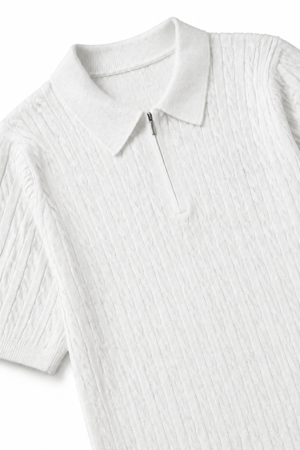 Marcello Jacquard Zip Polo