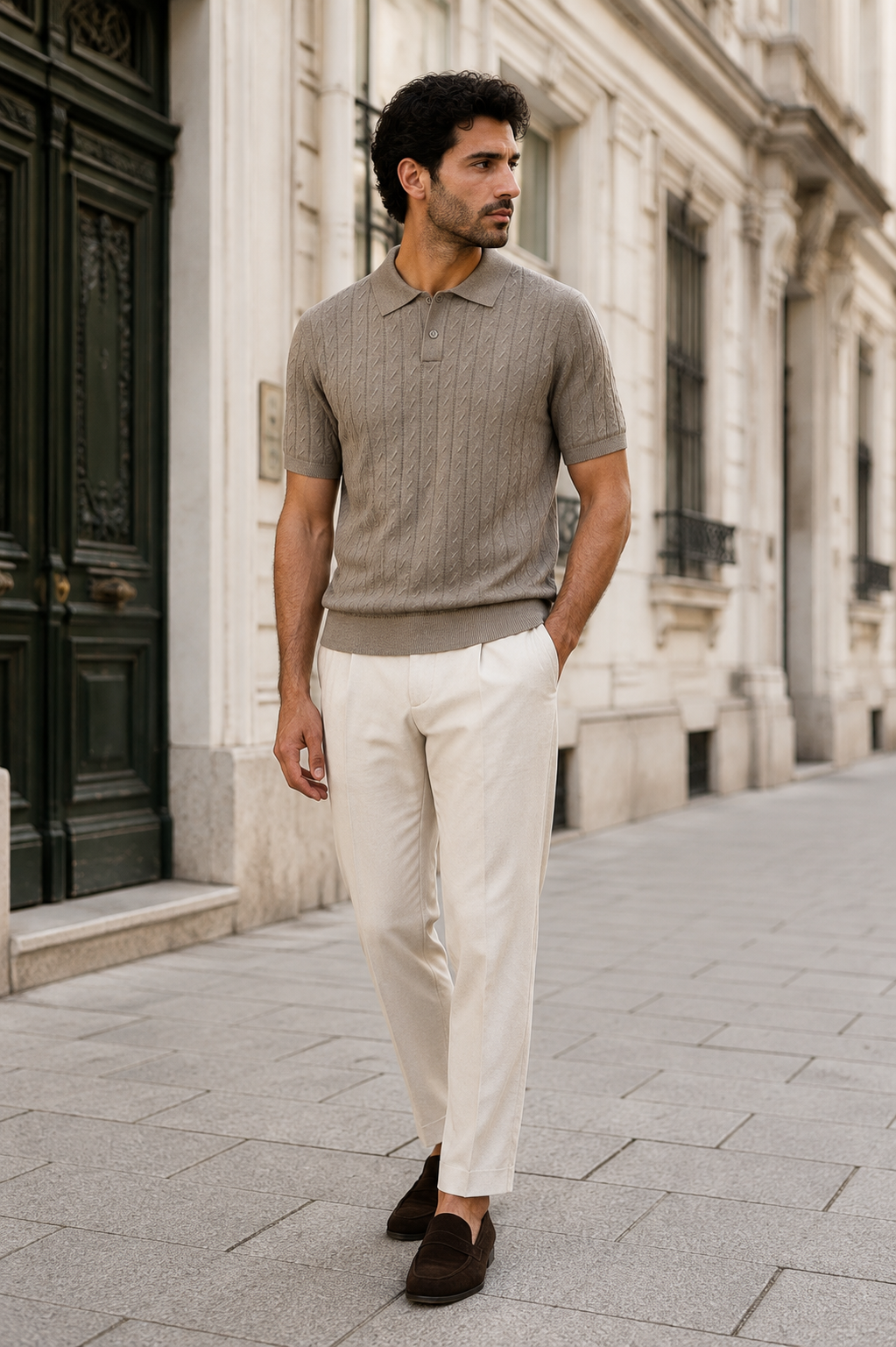 Lucano Cashmere-Blend Polo