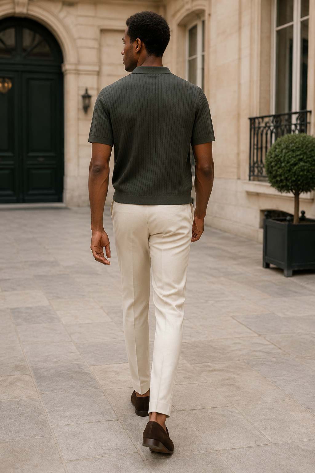 Aurelio Open-Collar Polo