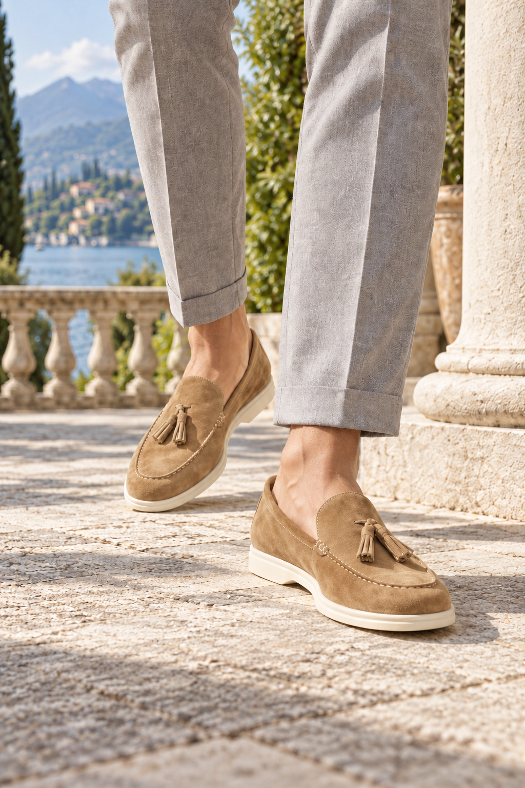 Bellagio Suede Tassel Loafers