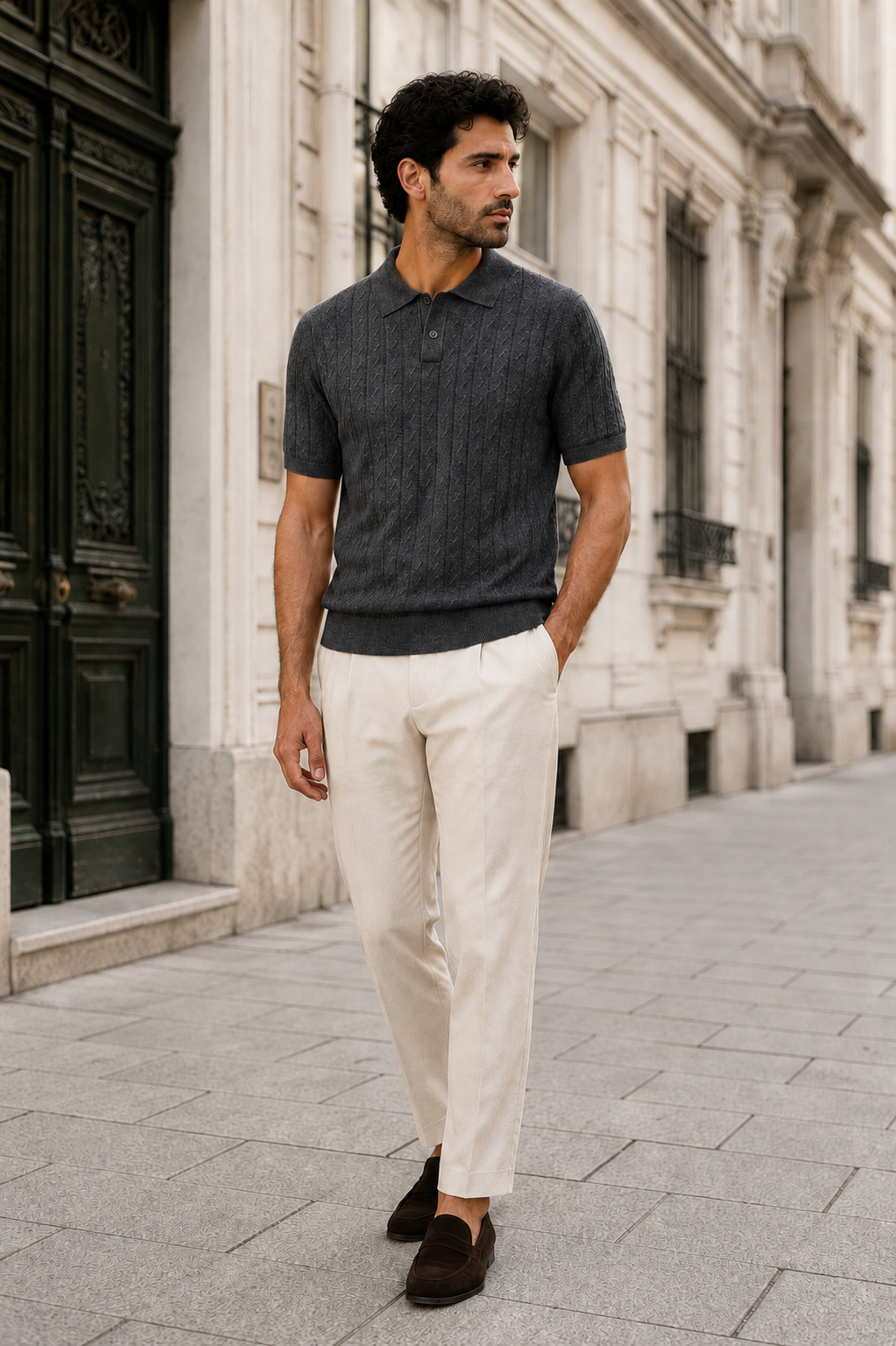 Lucano Cashmere-Blend Polo